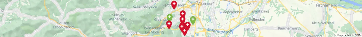 Map view for Pharmacies emergency services nearby Hinterbrühl (Mödling, Niederösterreich)